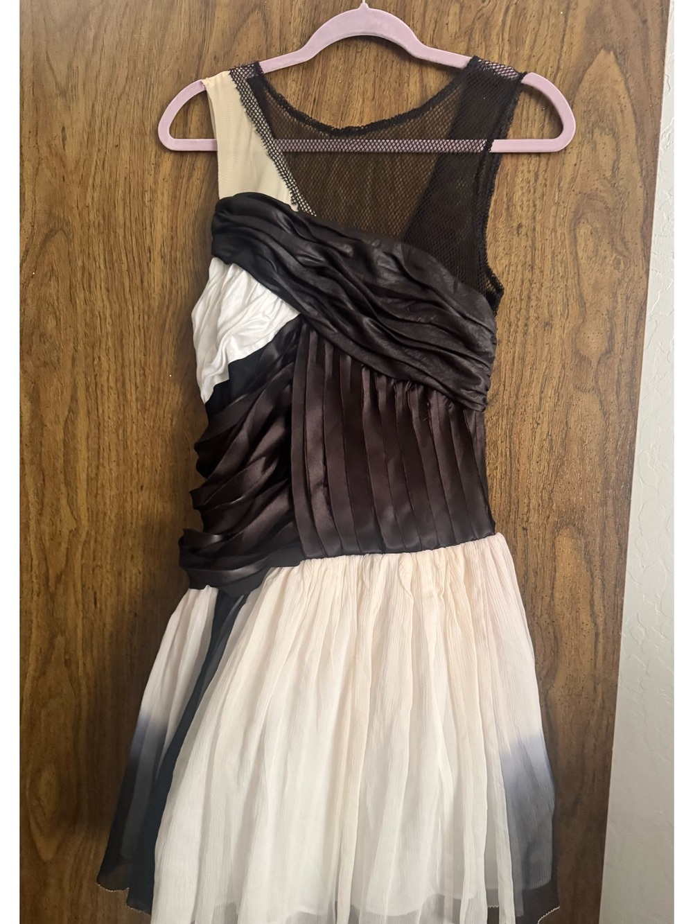 bebe Black and Cream Ombre Mini Dress
